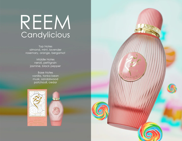 PERFUME FEMENINO AJYAD REEM CANDYLICIOUS EXDP 100ML