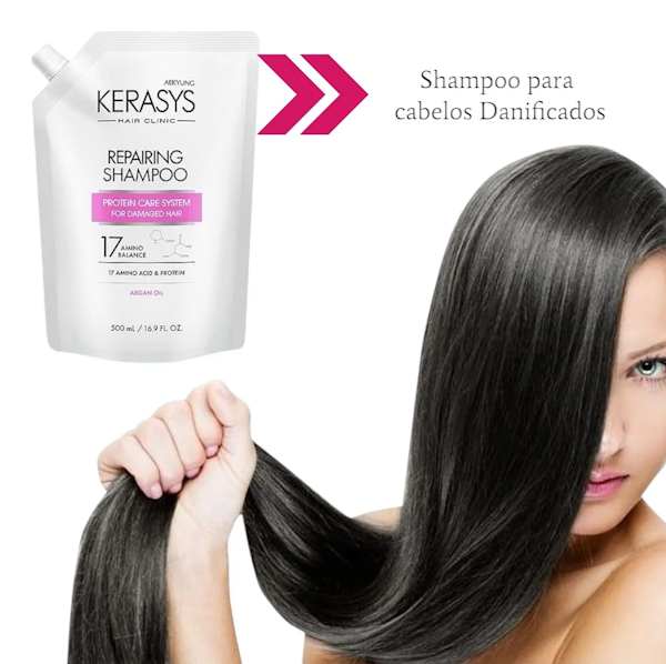 SHAMPOO CAPILAR KERASYS REPAIRING CLINIC 500ML REFIL