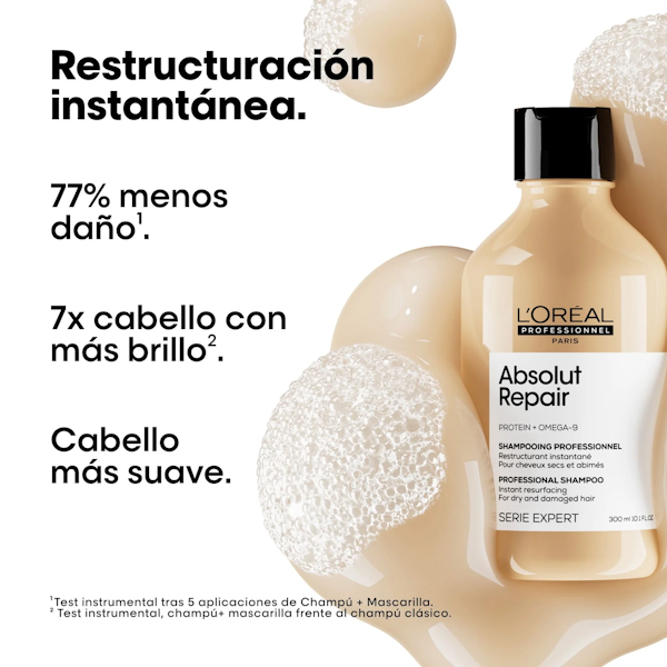 SHAMPOO CAPILAR L’ORÉAL SERIE EXPERT ABSOLUT REPAIR GOLD 300ML