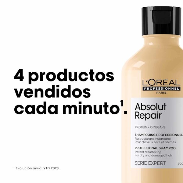 SHAMPOO CAPILAR L’ORÉAL SERIE EXPERT ABSOLUT REPAIR GOLD 300ML