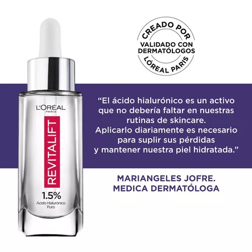 SERÚM FACIAL LOREAL REVITALIF RELLENADOR CON ÁCIDO HIALURÓNICO 30ML