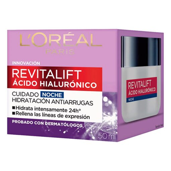 CREMA FACIAL LOREAL REVITALIF HIALURONICO NOCHE 50ML