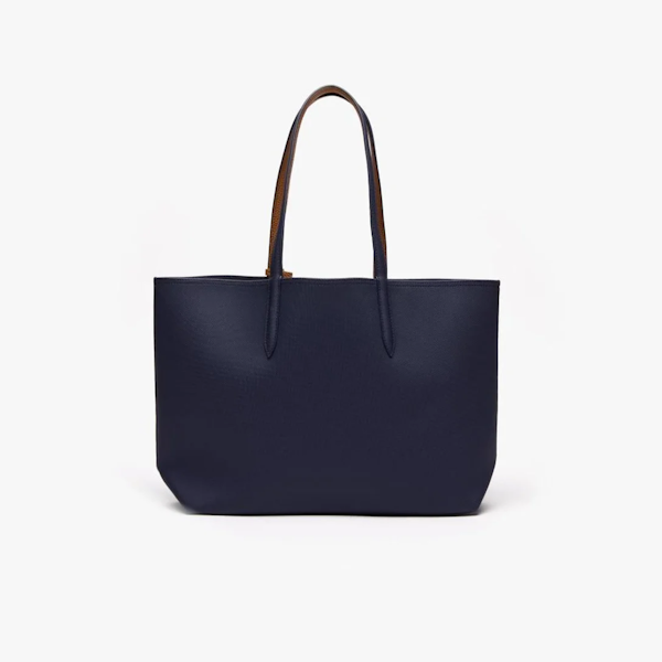 BOLSO DE HOMBRO FEMENINO LACOSTE TOTE ANNA REVERSIBLE MARINO/ CARAMELO