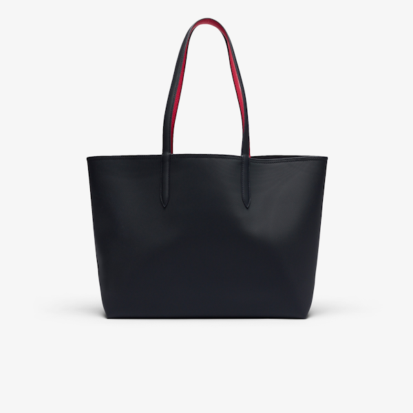 BOLSO DE HOMBRO FEMENINO LACOSTE TOTE ANNA REVERSIBLE NEGRO/ FUCSIA