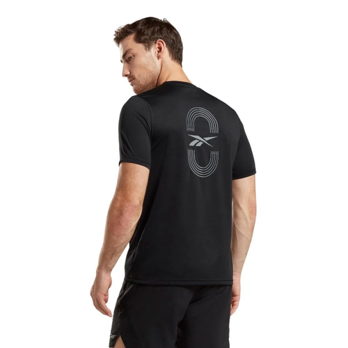 CAMISETA DEPORTIVO REEBOK MASCULINO RUNNING GFX-TEE BLACK