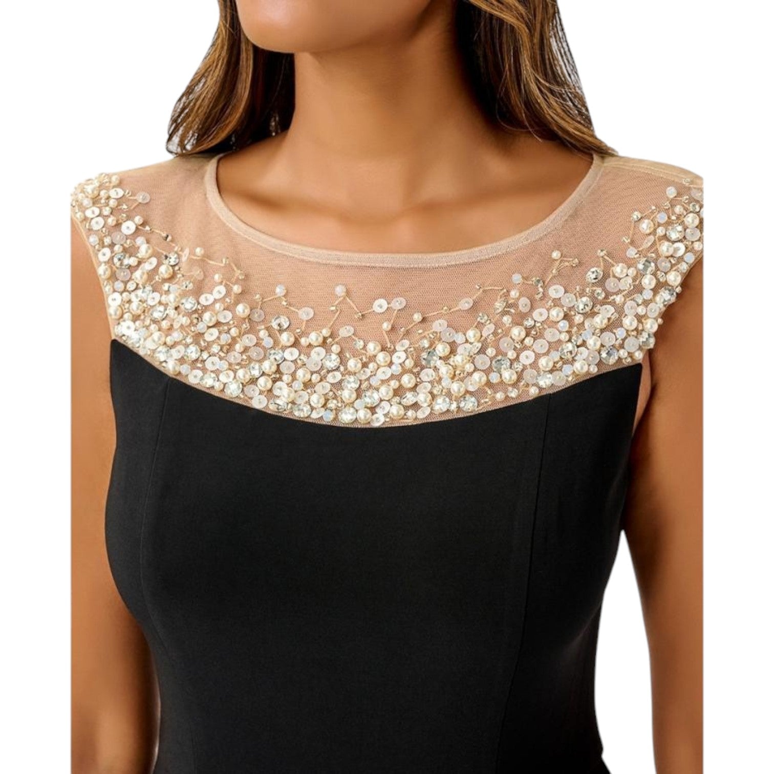 ENTERIZO CASUAL FEMENINO ADRIANNA PAPELL C/DETALLES SIN MANGAS
