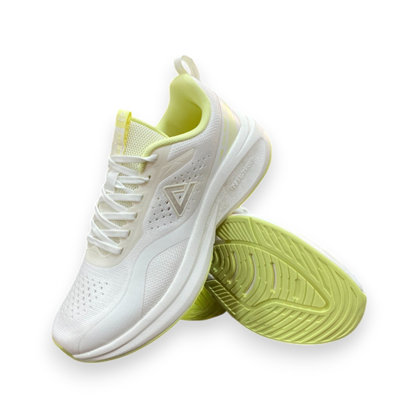 CALZADO DEPORTIVO FEMENINO PEAK TAICHI RUNNING WHITE/ YELLOW