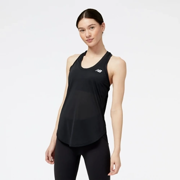 CAMISETA DEPORTIVO FEMENINO NEW BALANCE ACCELERATE SIN MANGAS NEGRO