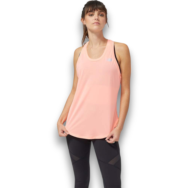 CAMISETA DEPORTIVO FEMENINO NEW BALANCE ACCELERATE SIN MANGAS NARANJA