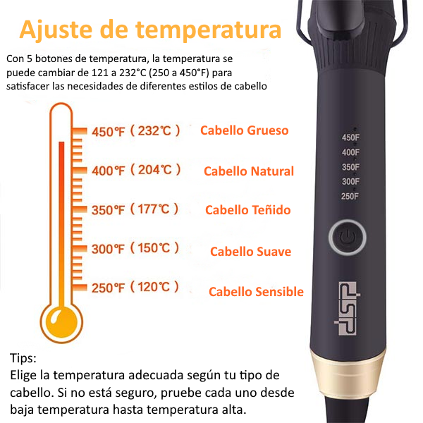 RIZADOR DSP CURLING IRON 9MM
