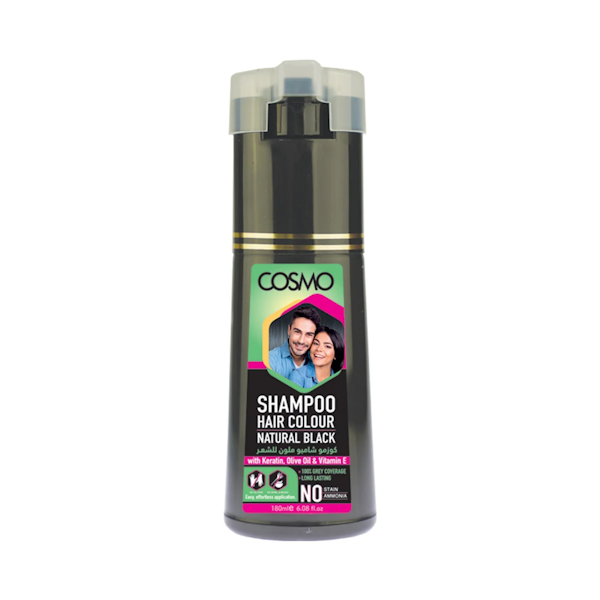 SHAMPOO CAPILAR COSMO HAIR COLOUR NATURAL BLACK 180ML