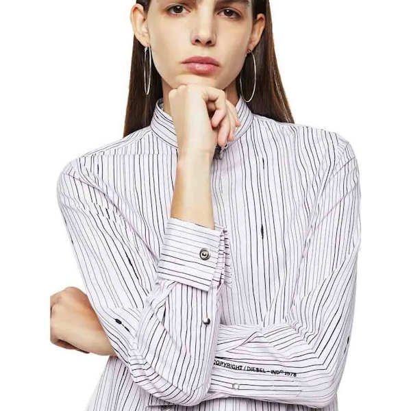 VESTIDO CAMISERO DIESEL D-RAILY-LONG-A MANGAS LARGAS