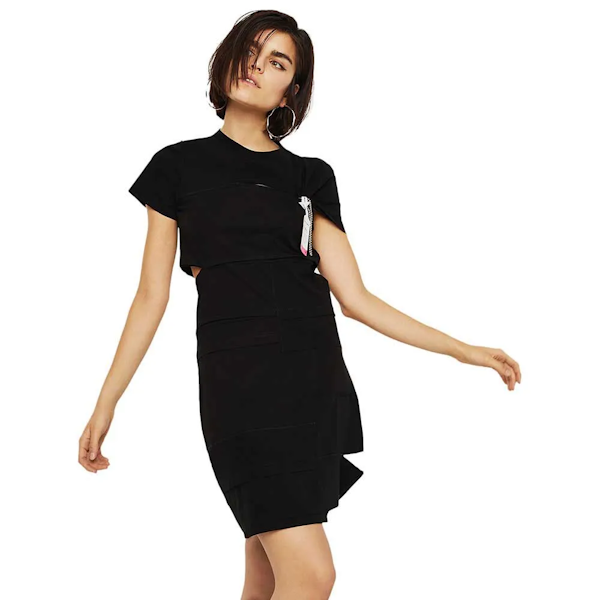 VESTIDO FEMENINO DIESEL D-MILIA-B KLEID MANGAS CORTAS