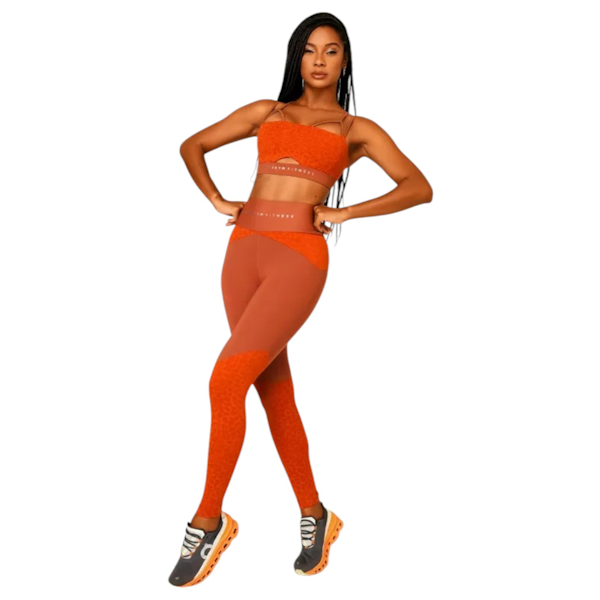 CONJUNTO DEPORTIVO FEMENINO LET´S GYM WILD TOP + LEGGINGS