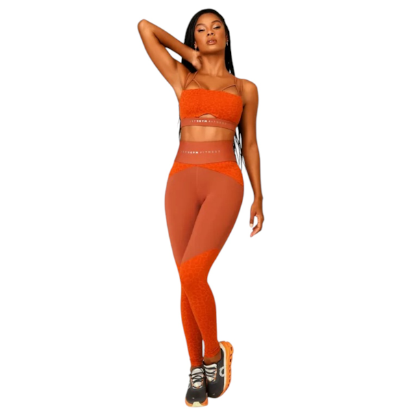CONJUNTO DEPORTIVO FEMENINO LET´S GYM WILD TOP + LEGGINGS