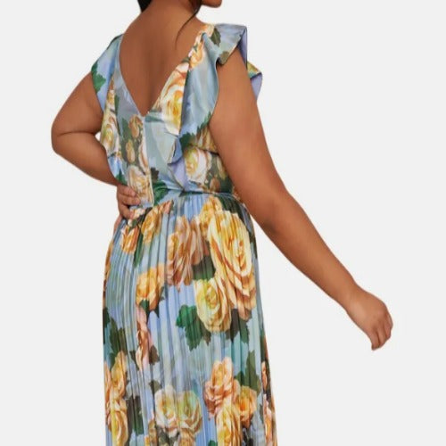 VESTIDO CASUAL CHI CHI RUFFLE FLORAL PRINT