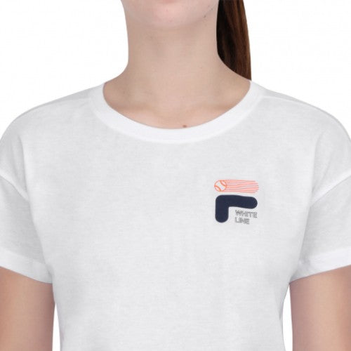 CAMISETA CASUAL FEMENINO FILA TENIS GRAPHIC III BLANCO