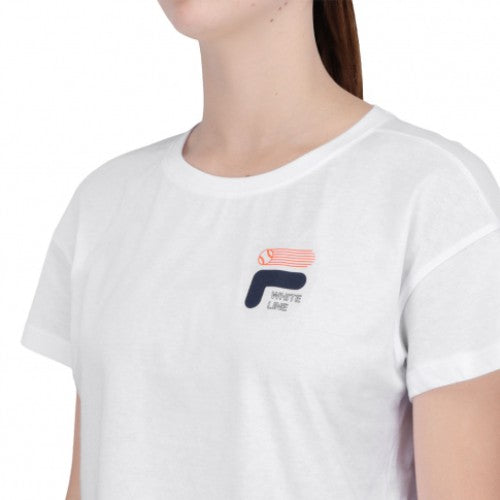 CAMISETA CASUAL FEMENINO FILA TENIS GRAPHIC III BLANCO