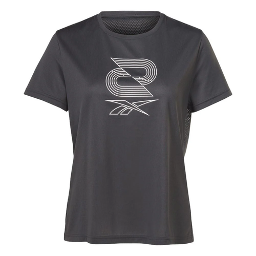 CAMISETA DEPORTIVO REEBOK FEMENINO RUNNING SW-GRAPHIC BLACK