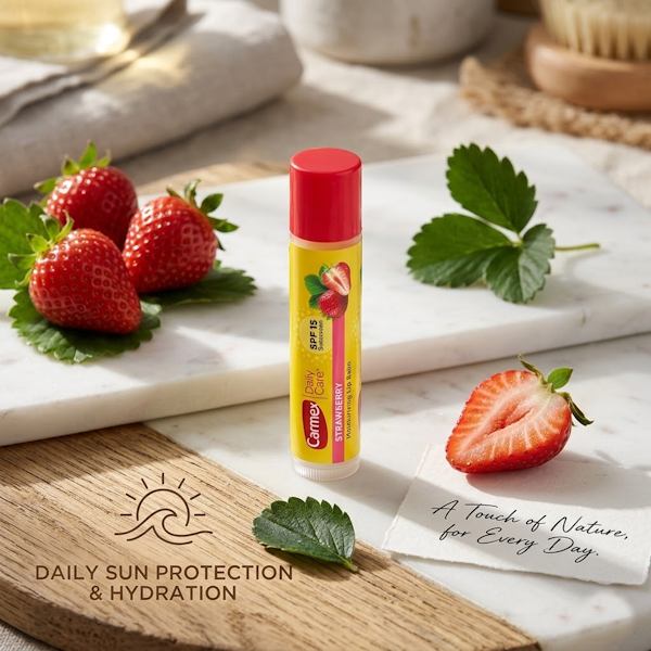 BÁLSAMO LABIAL CARMEX DAILY CARE FRESH STRAWBERRY SPF 15 4.25GR