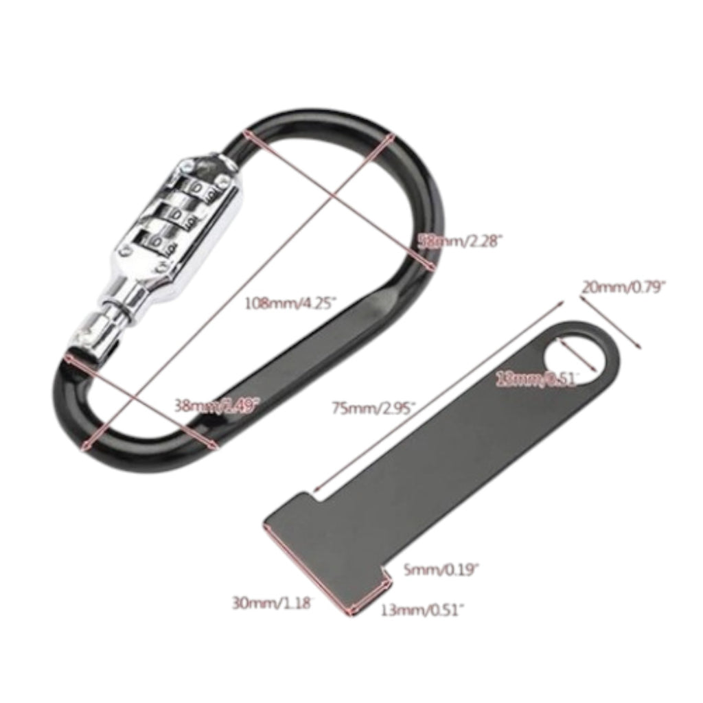CANDADO MOSQUETON CJSJ PARA CASCO COMBINATION LOCK